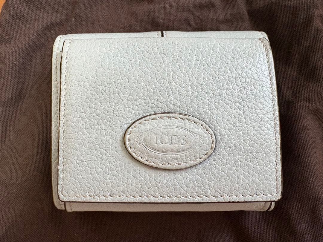 【美品】TOD'S ライトブルー 三つ折り財布
