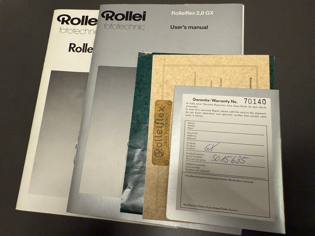 Rollei ローライフレックス 2.8GX ゴールドエディション 60周年記念