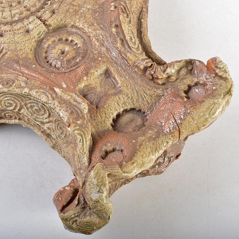 信楽焼　克銘　手のひらに羅針盤　置物　手のオブジェ　F　R5961B