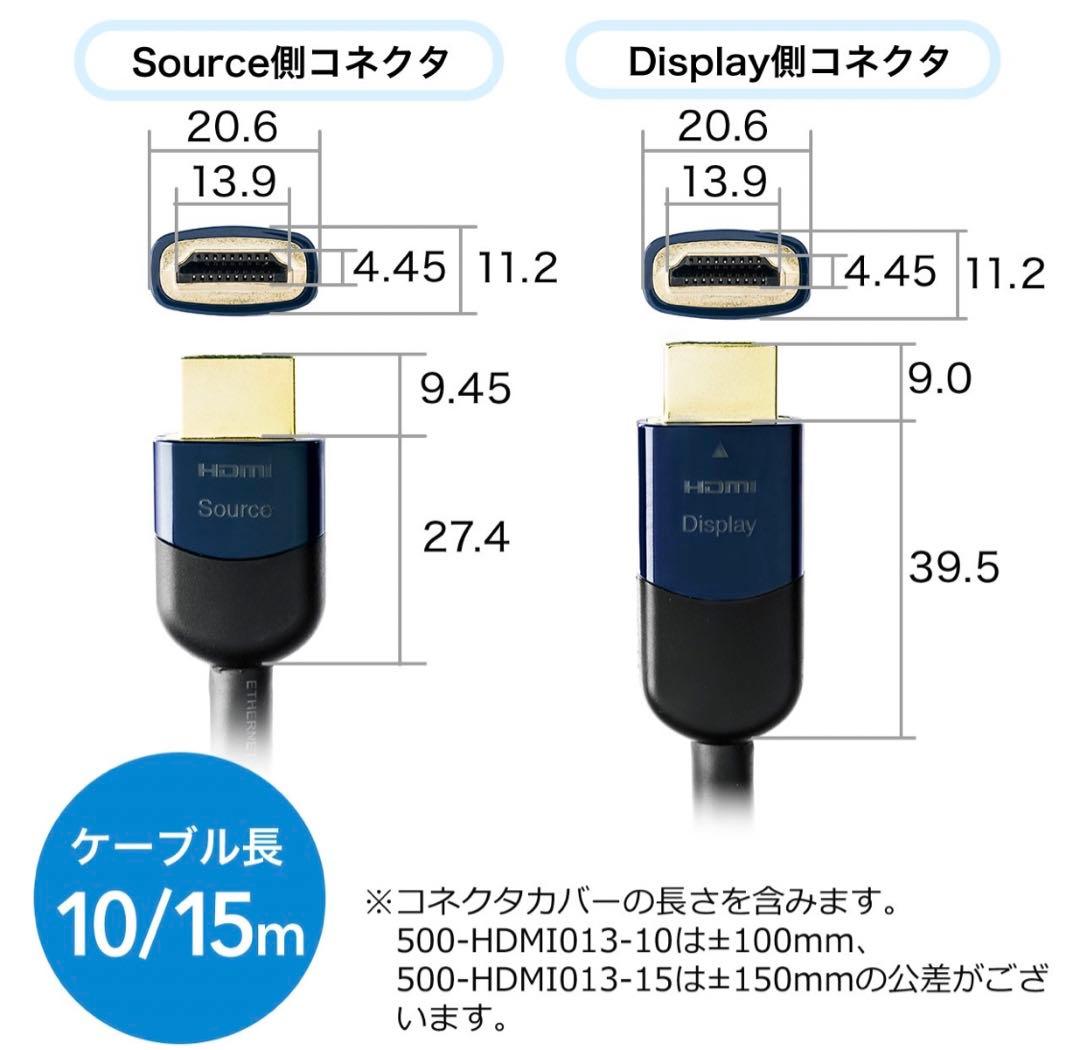 HDMIケーブル（10m）　500-HDMI013-10