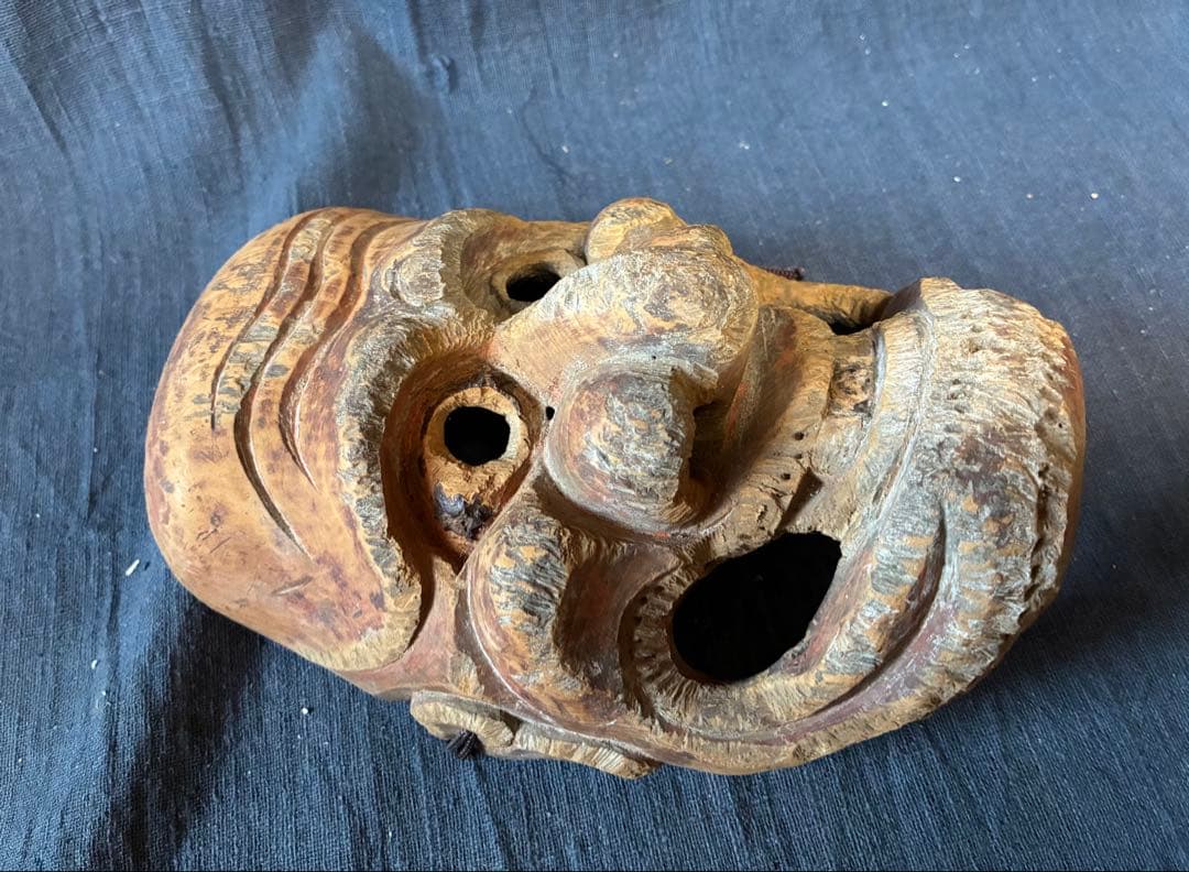 木彫面　翁面　室町から江戸時代
