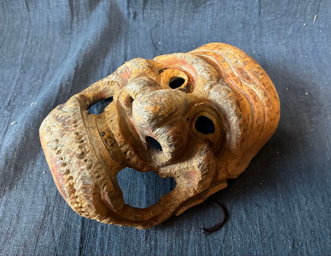 木彫面　翁面　室町から江戸時代