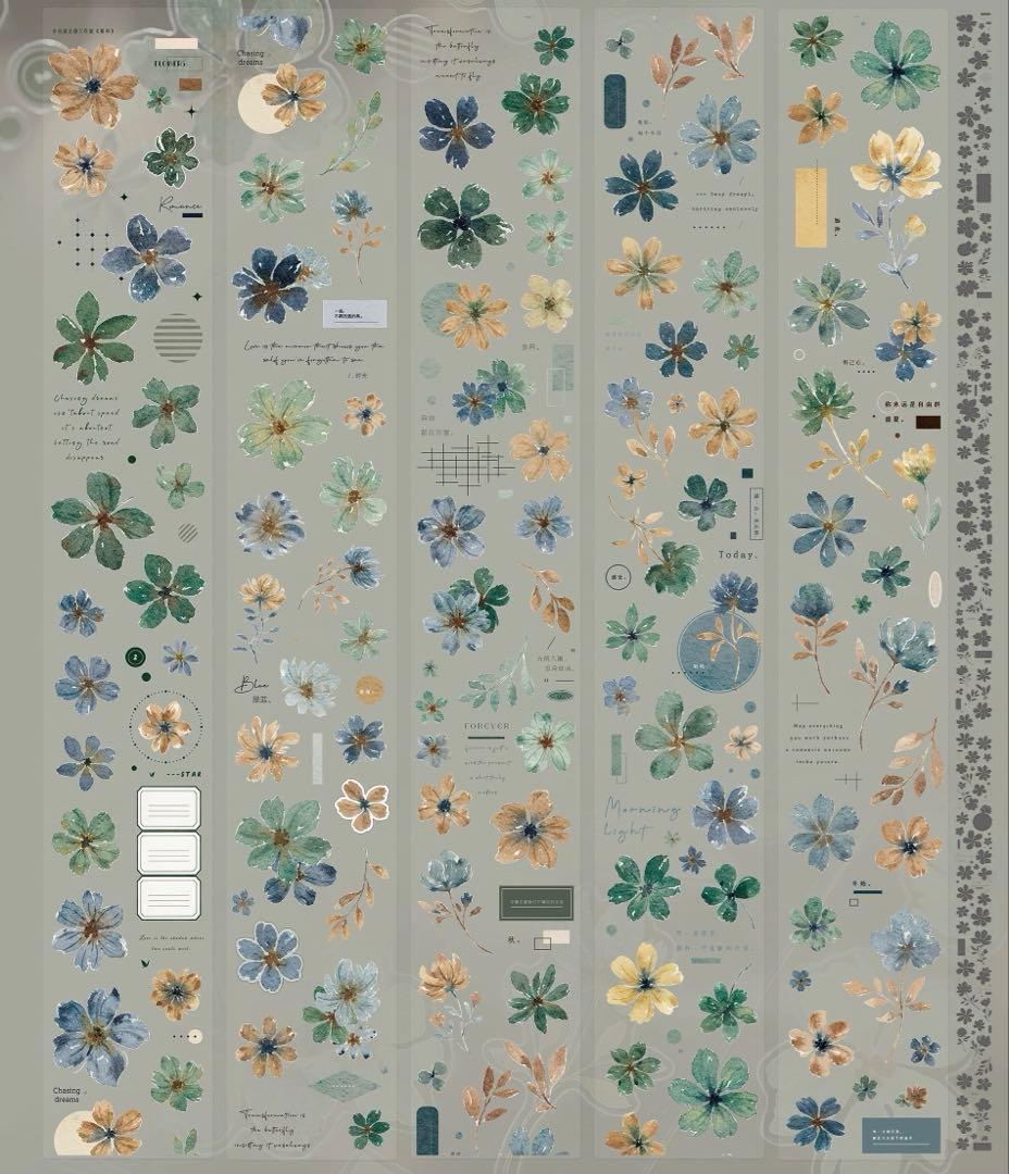 ⭐️SALE⭐️小白家文創《青书》海外マスキングテープ マステ 【7251】