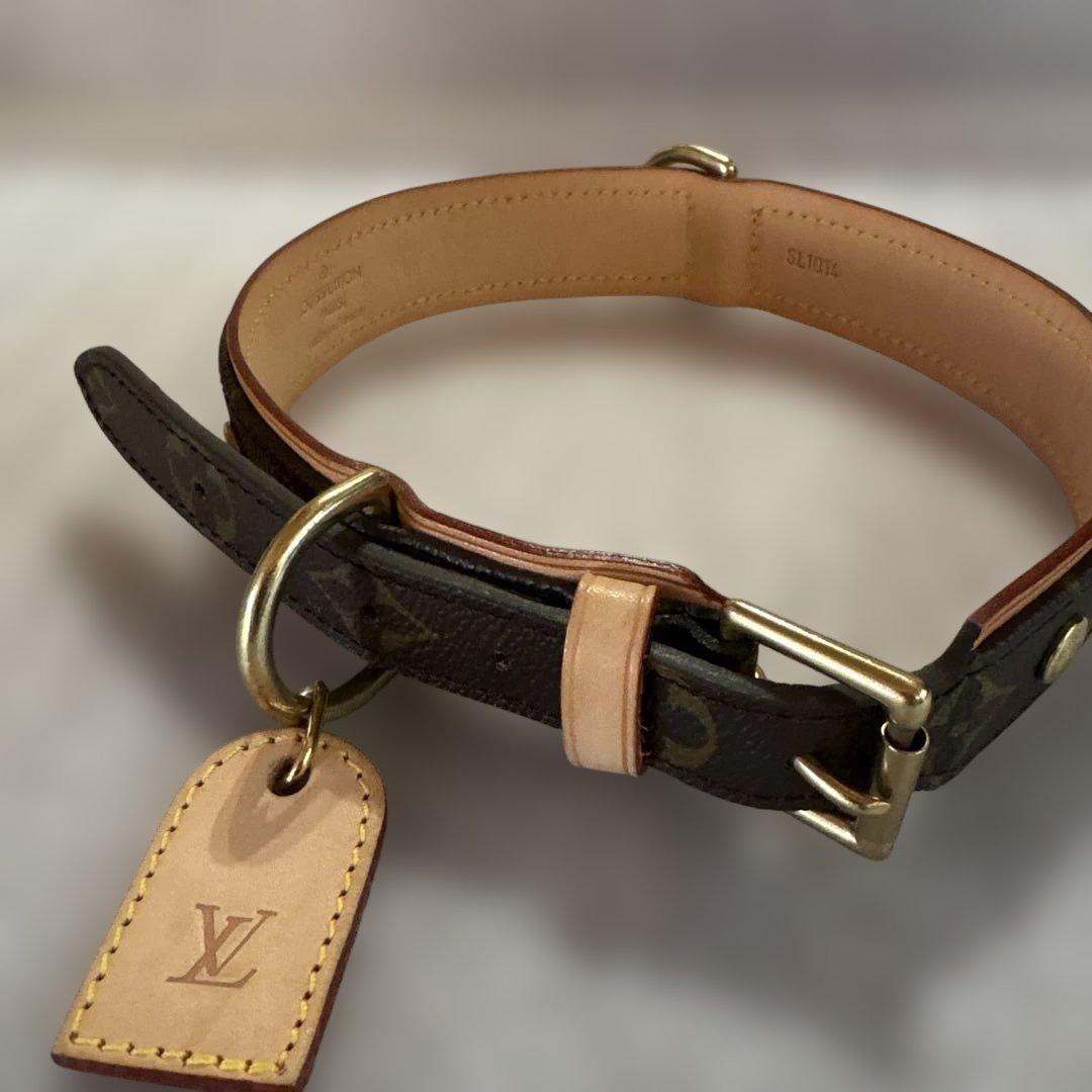 【超美品】LOUIS VUITTON モノグラム／大型犬用 高級レザー首輪