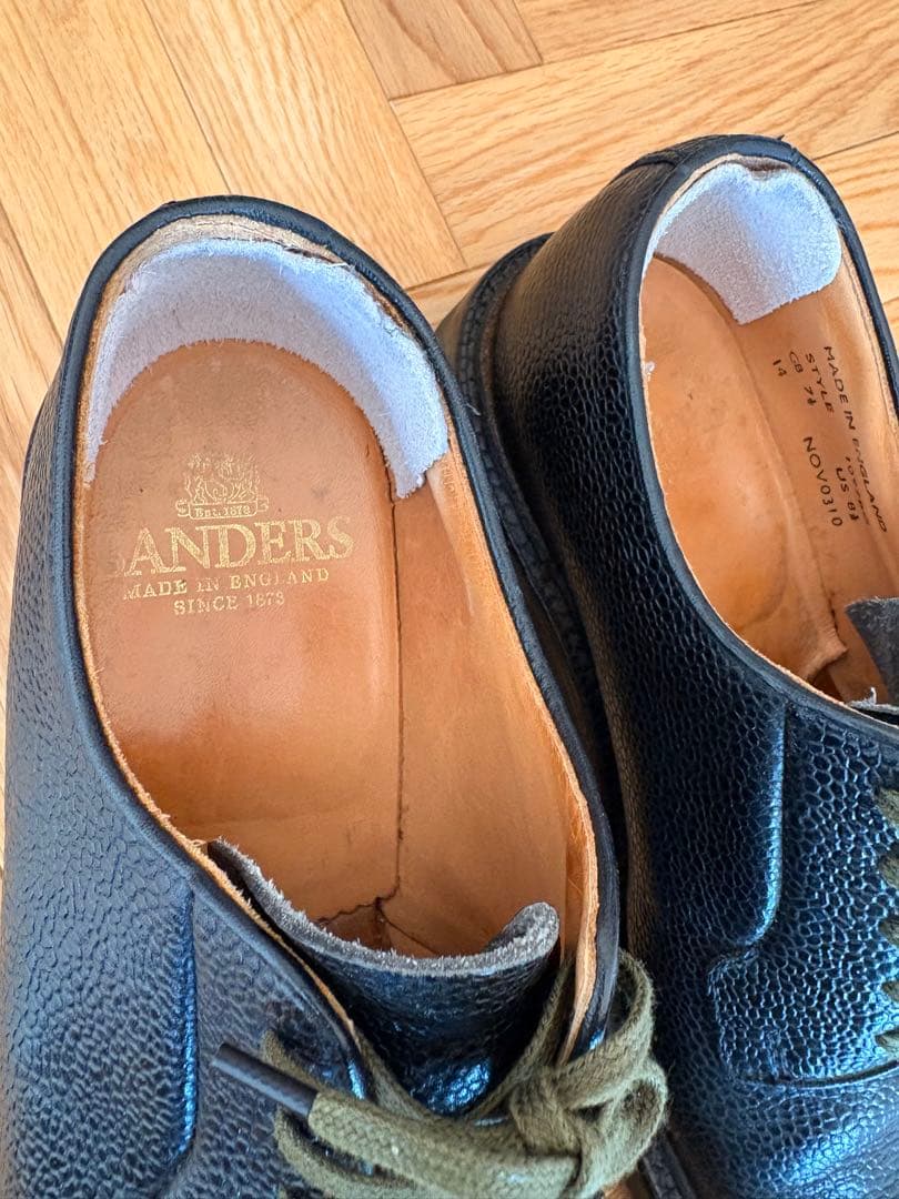 SANDERS MilitaryDerby CommandSole シボ加工