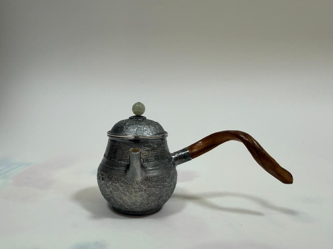 純銀製 横手急須 銀瓶 煎茶道具