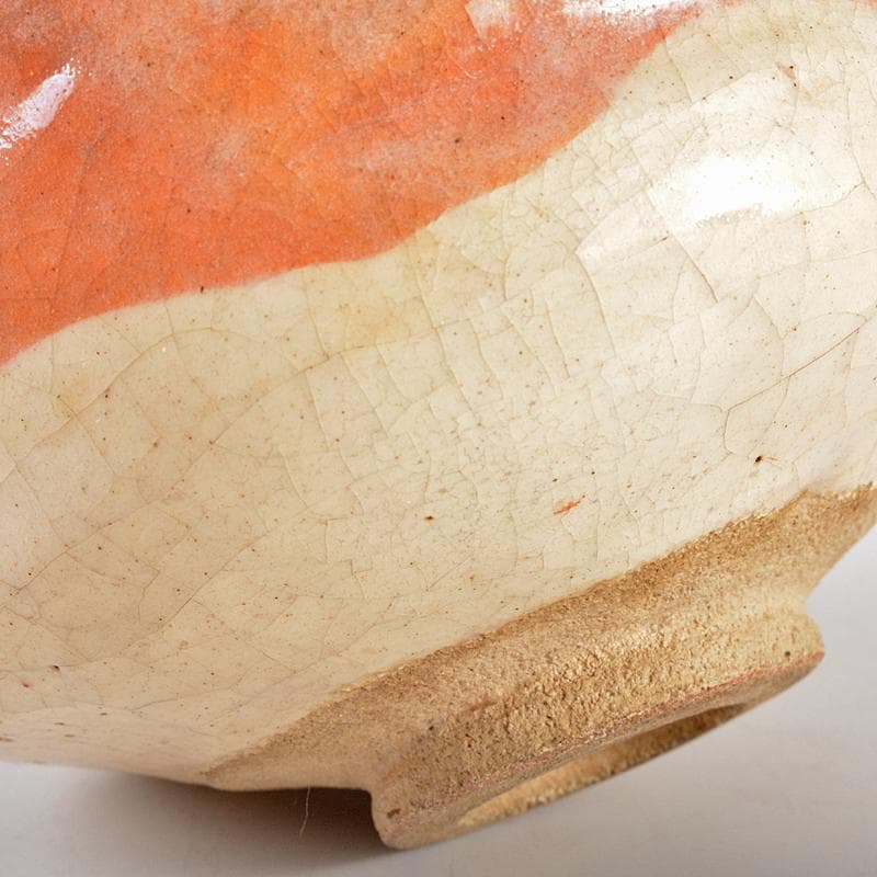 茶道具　楽吉左衛門　赤楽茶碗　共箱　金継ぎ直し有り　D　R5324