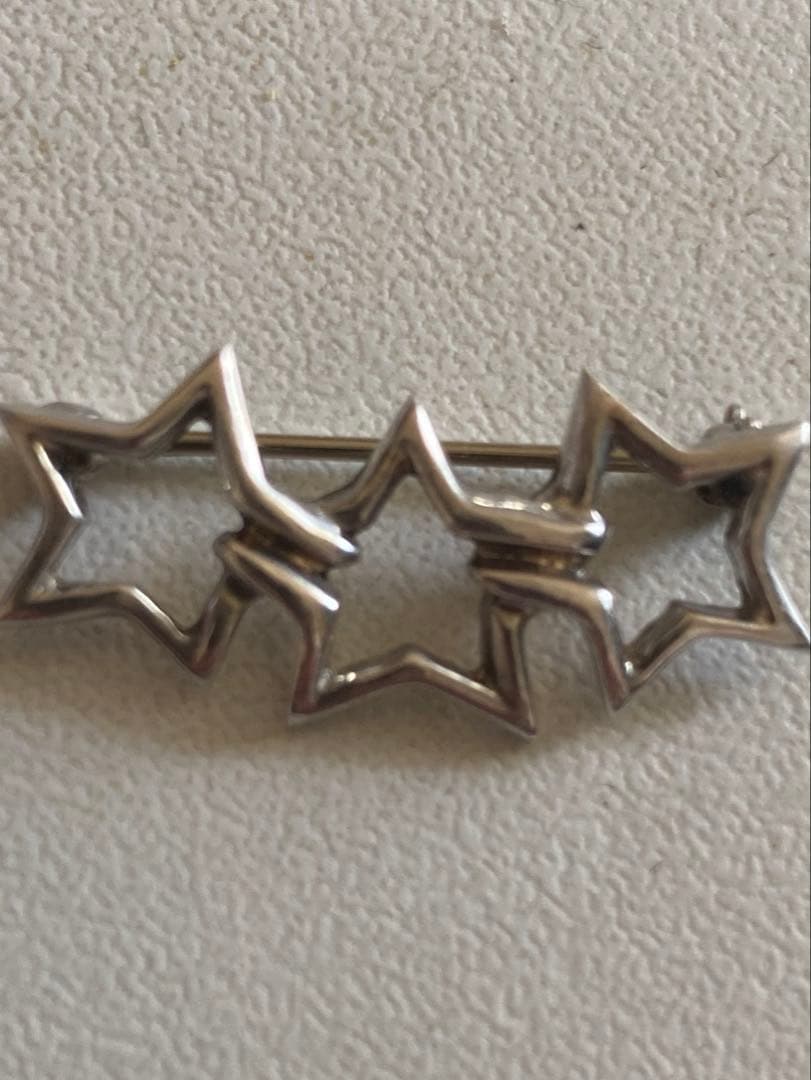 「希少」ティファニー トリプルスター ブローチ
