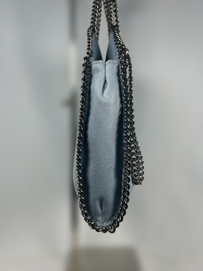 【美品】ステラマッカートニー ファラベラミニ バッグ ライトブルー シルバー