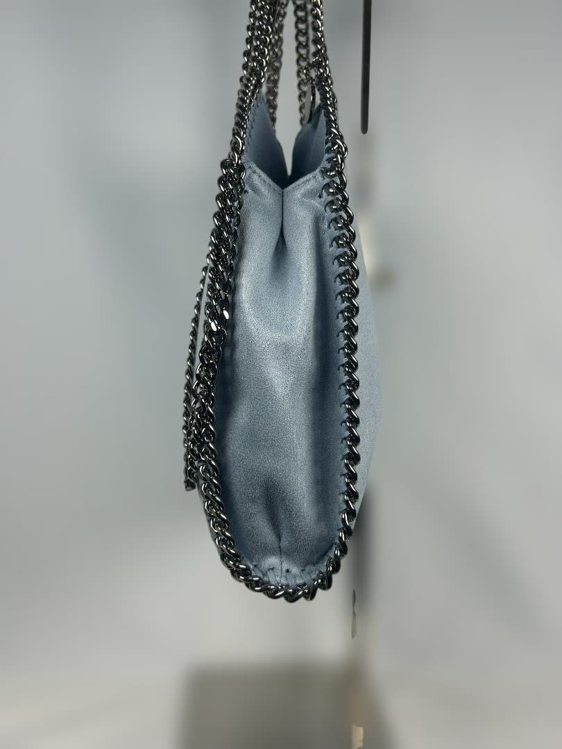 【美品】ステラマッカートニー ファラベラミニ バッグ ライトブルー シルバー