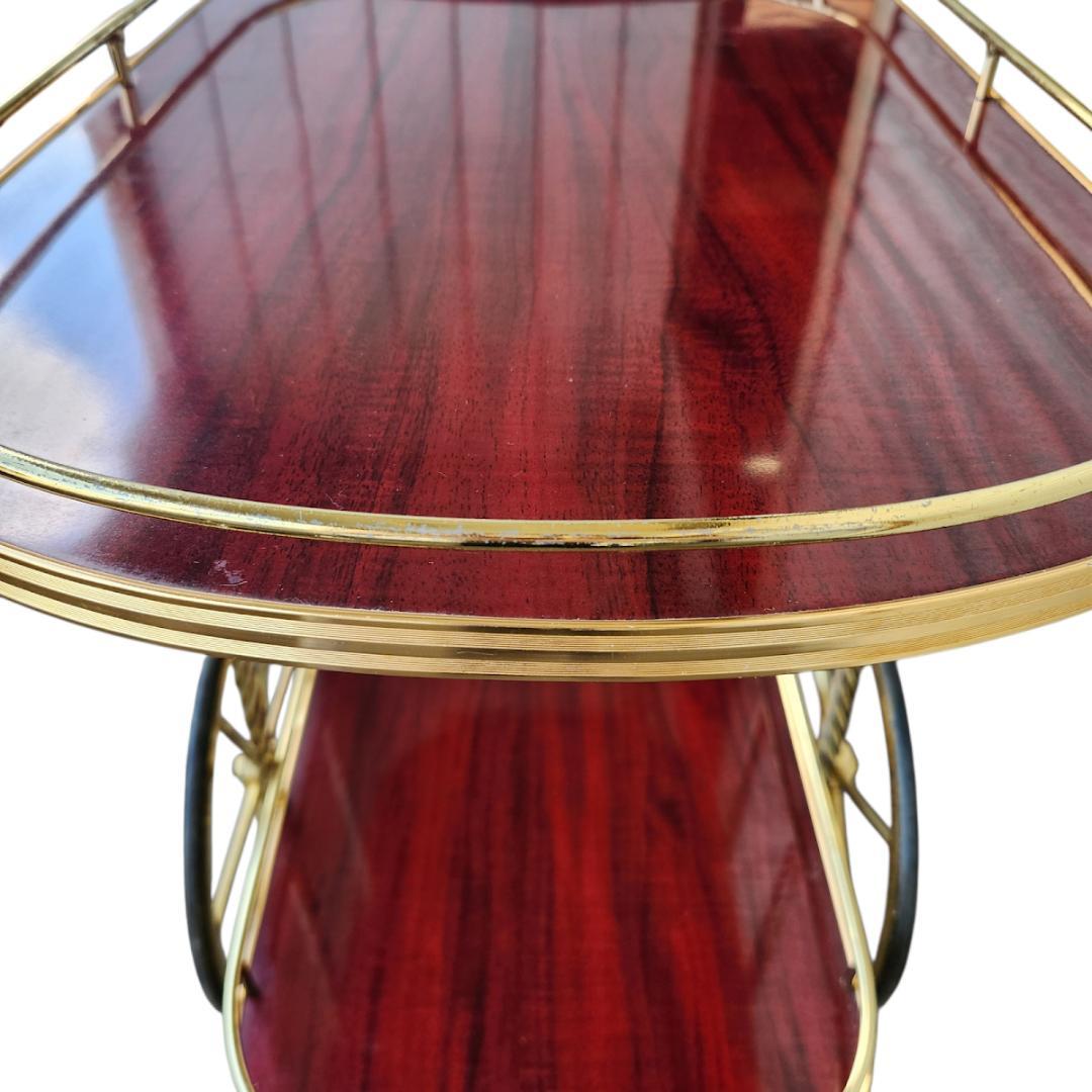 サービスカート　キッチン ワゴン ボトルラック　キッチン　アンティーク　レトロ