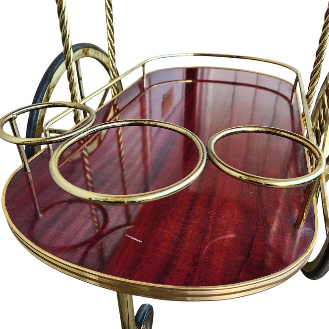 サービスカート　キッチン ワゴン ボトルラック　キッチン　アンティーク　レトロ