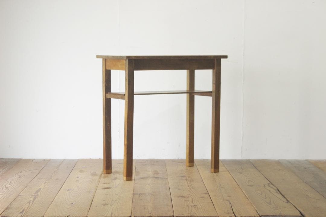 レトロ 作業台 花台 飾り台 展示台 机 ラワン材 ナチュラル ヴィンテージ