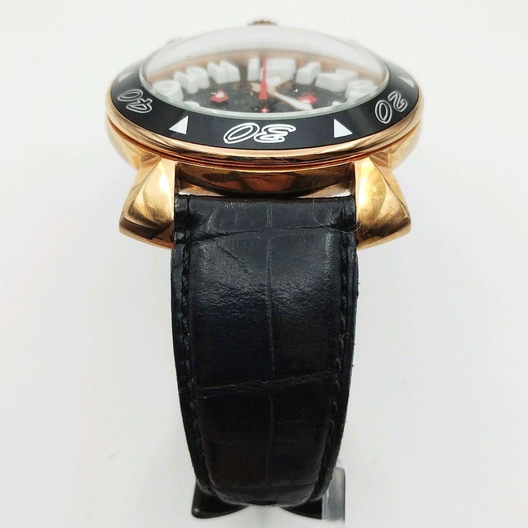 【稼働品】ガガミラノ マニュアーレ48MM クロノグラフ 腕時計