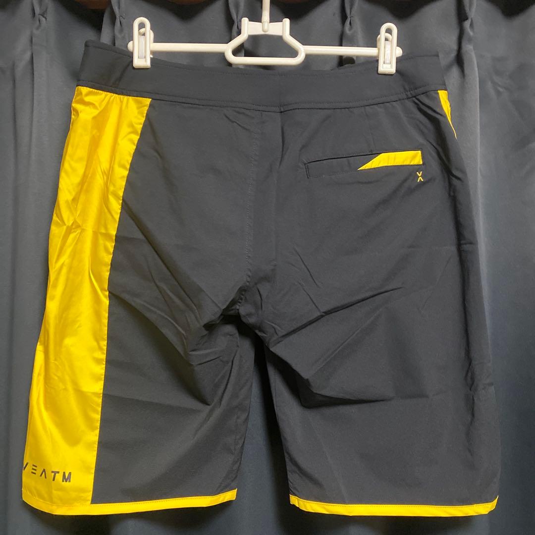 VEATM サーフパンツ ブラック イエロー