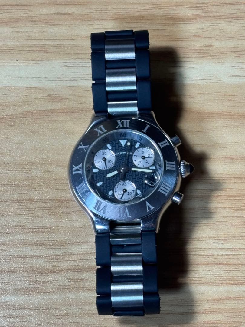 ⭐︎ジャンク⭐︎ カルティエ 21 クロノスカフ W10125U2