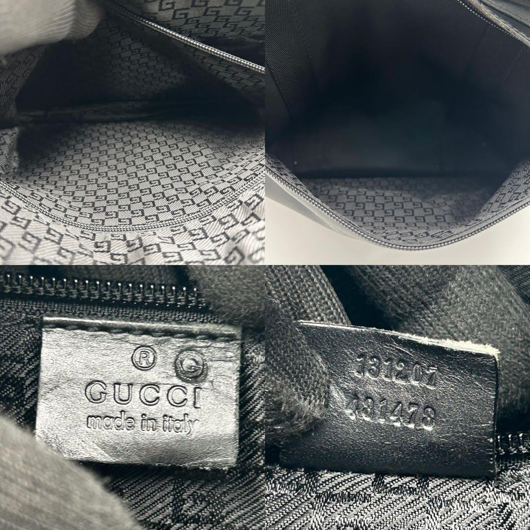 グッチ GUCCI ビジネスバッグ 2way ブラック レザー 大容量 A4収納