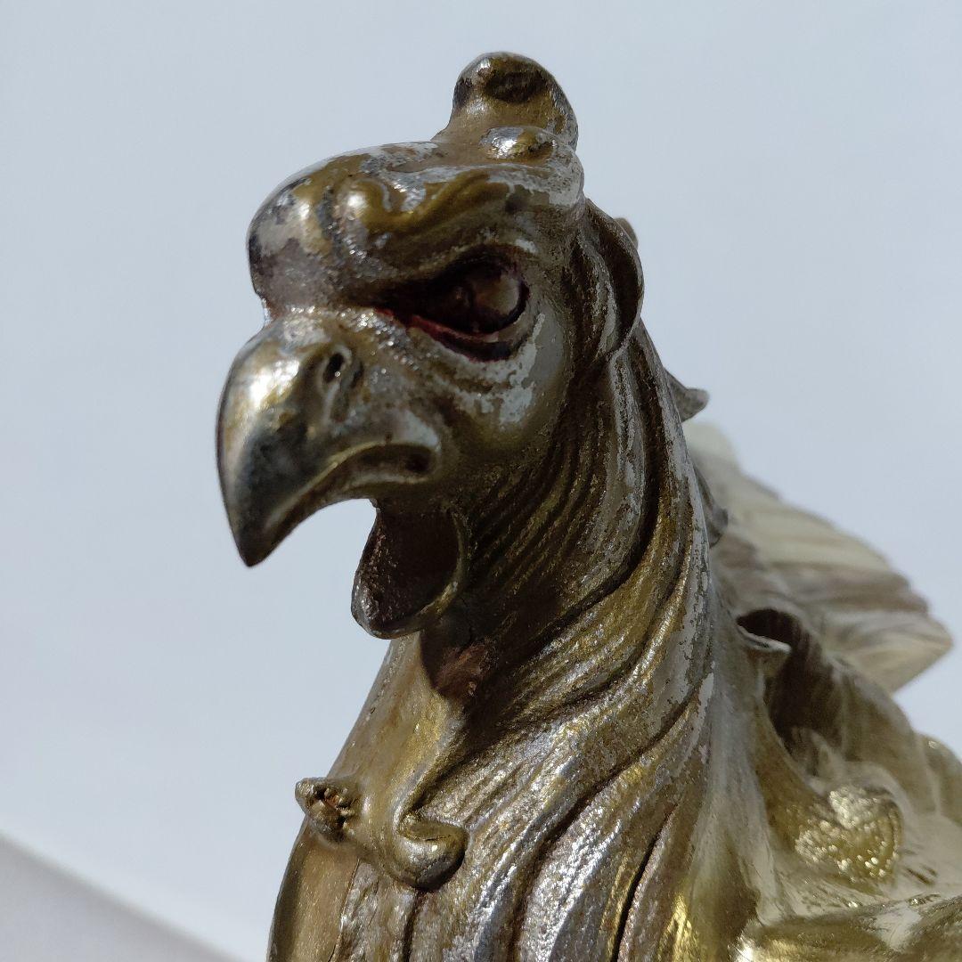 鳳凰の置物　金属製　縁起物　美術品　骨董品