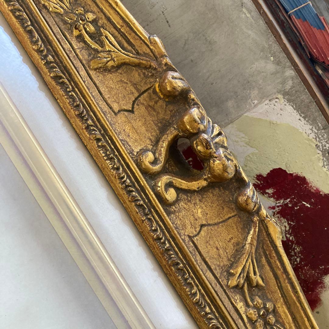 バロック調 大きい油彩額縁 F20号 金装飾 ゴールドフレーム