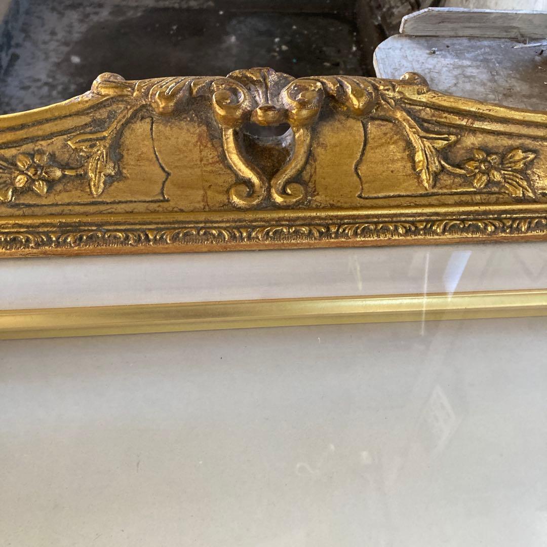 バロック調 大きい油彩額縁 F20号 金装飾 ゴールドフレーム