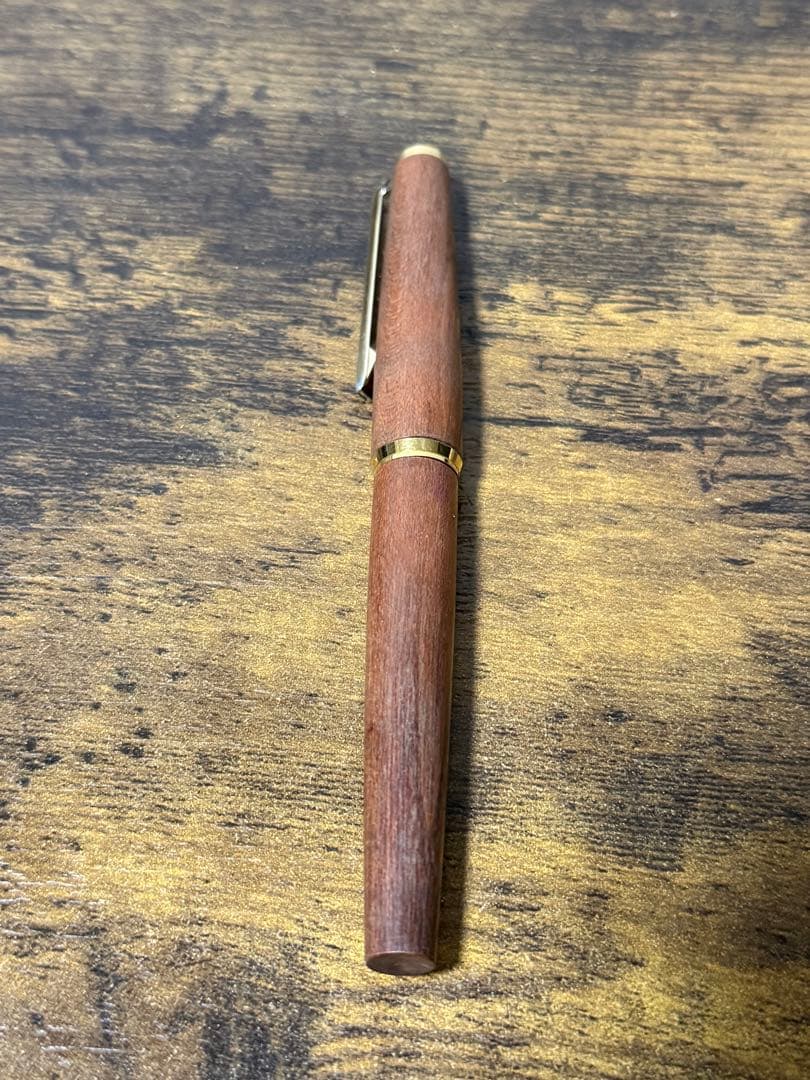 筆記確認&洗浄済　1972年製　初代カスタム　イタヤカエデ 18金　万年筆　細字