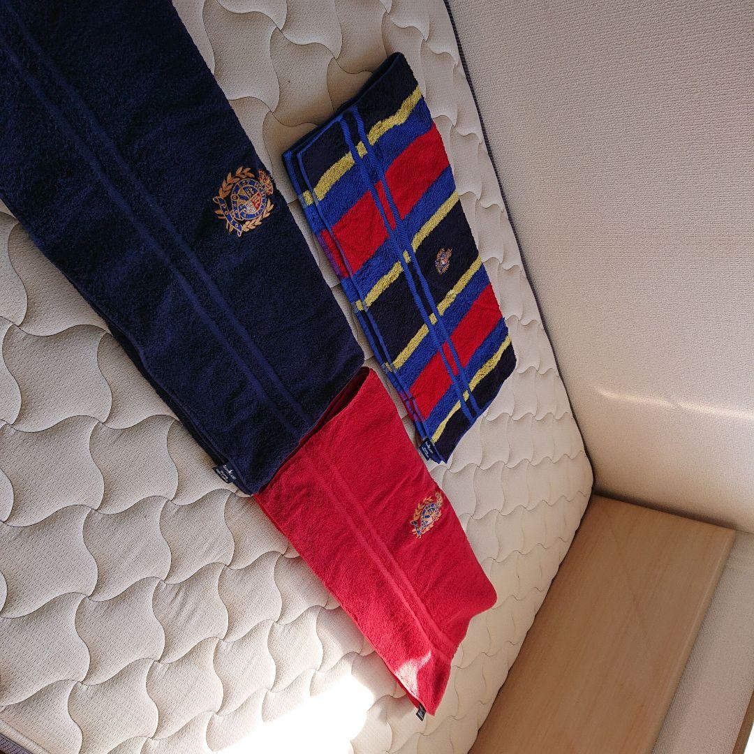 ラルフローレン ①バスタオル3枚セット 年末年始のゲスト用に エンブレム付き希少