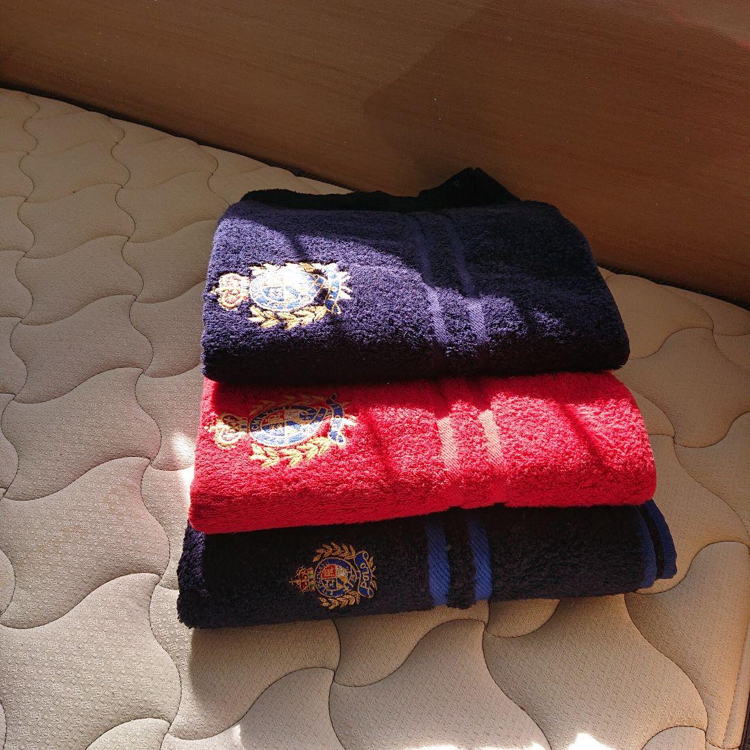 ラルフローレン ①バスタオル3枚セット 年末年始のゲスト用に エンブレム付き希少