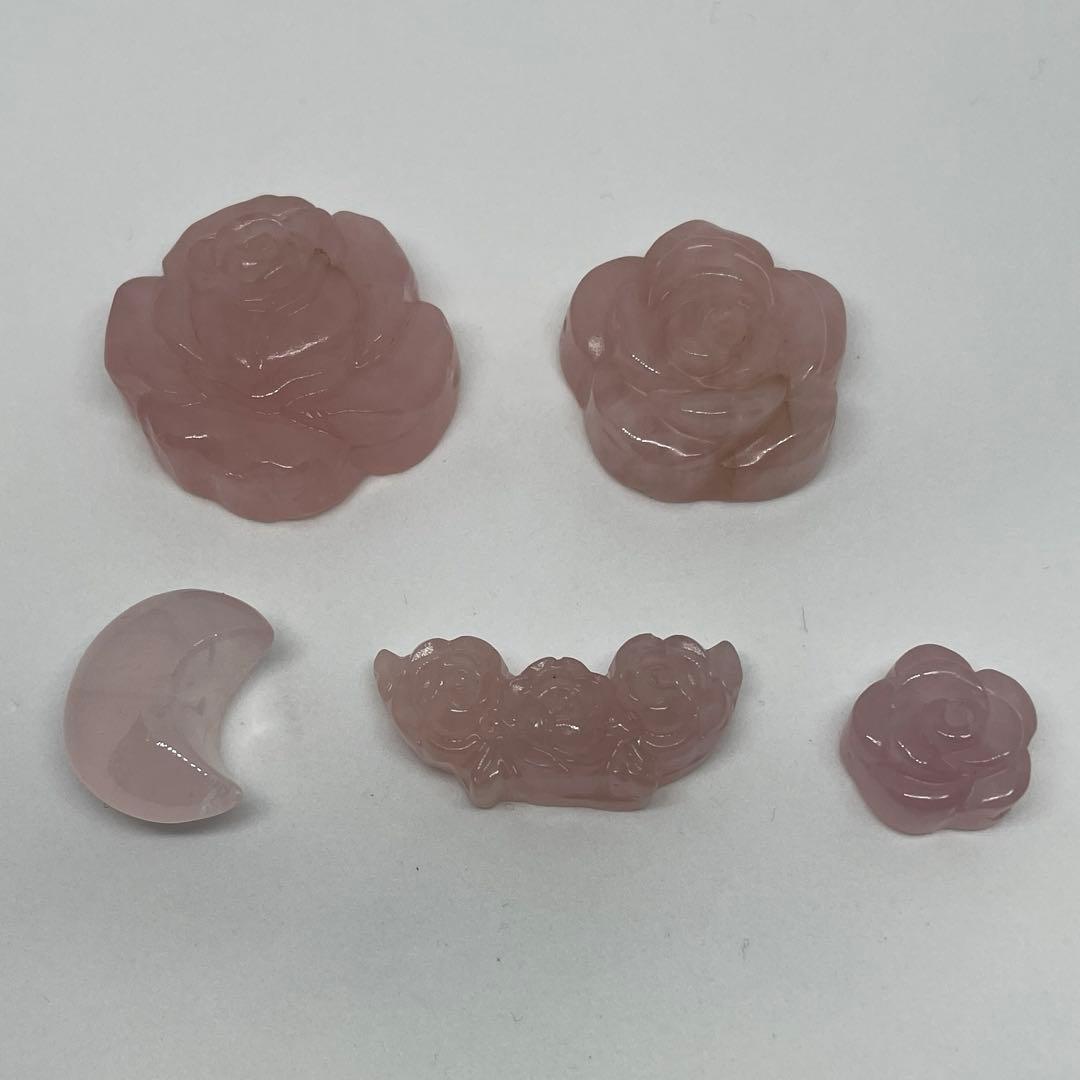 【 まるちゃん 様 】ピンクオパール 花 パーツ 3個セット・他