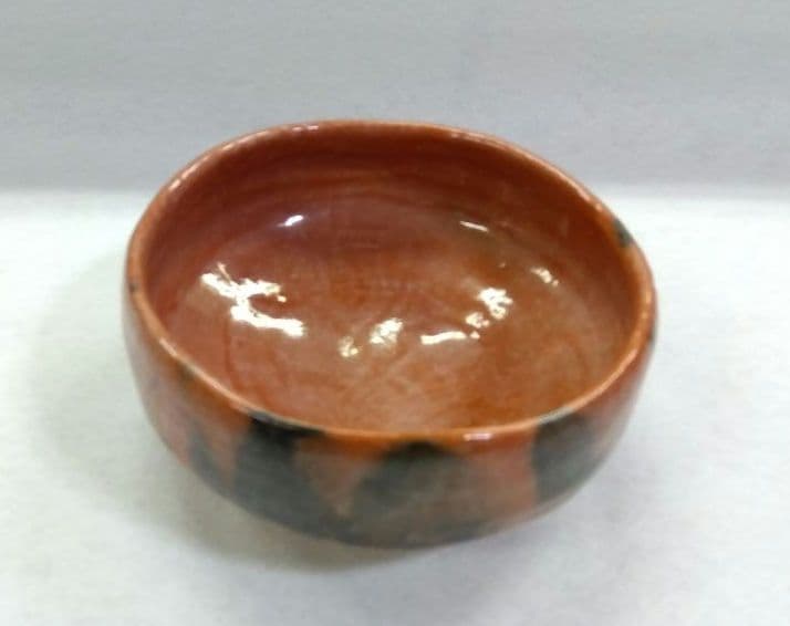 茶道具 茶碗 平茶碗 馬盥茶碗 赤楽茶碗 七世 川﨑和楽 和楽