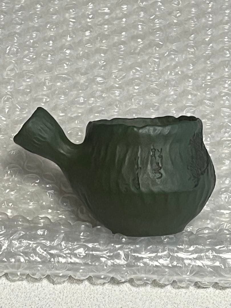 急須　緑泥　萬古焼　春山