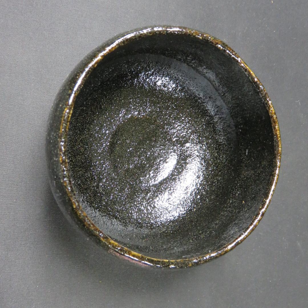 黒楽 抹茶碗 茶碗 茶道具 茶器 楽入 木箱 共箱 在銘