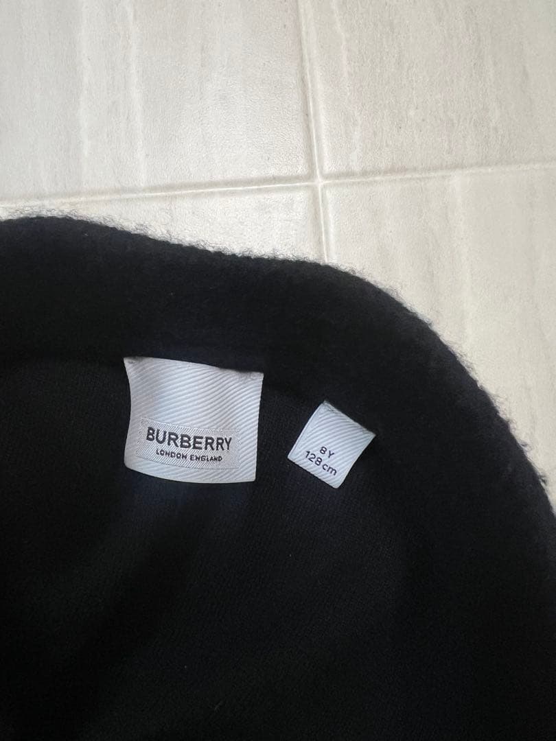 Burberry テディベア刺繍　カシミヤ混パンツ ブラック