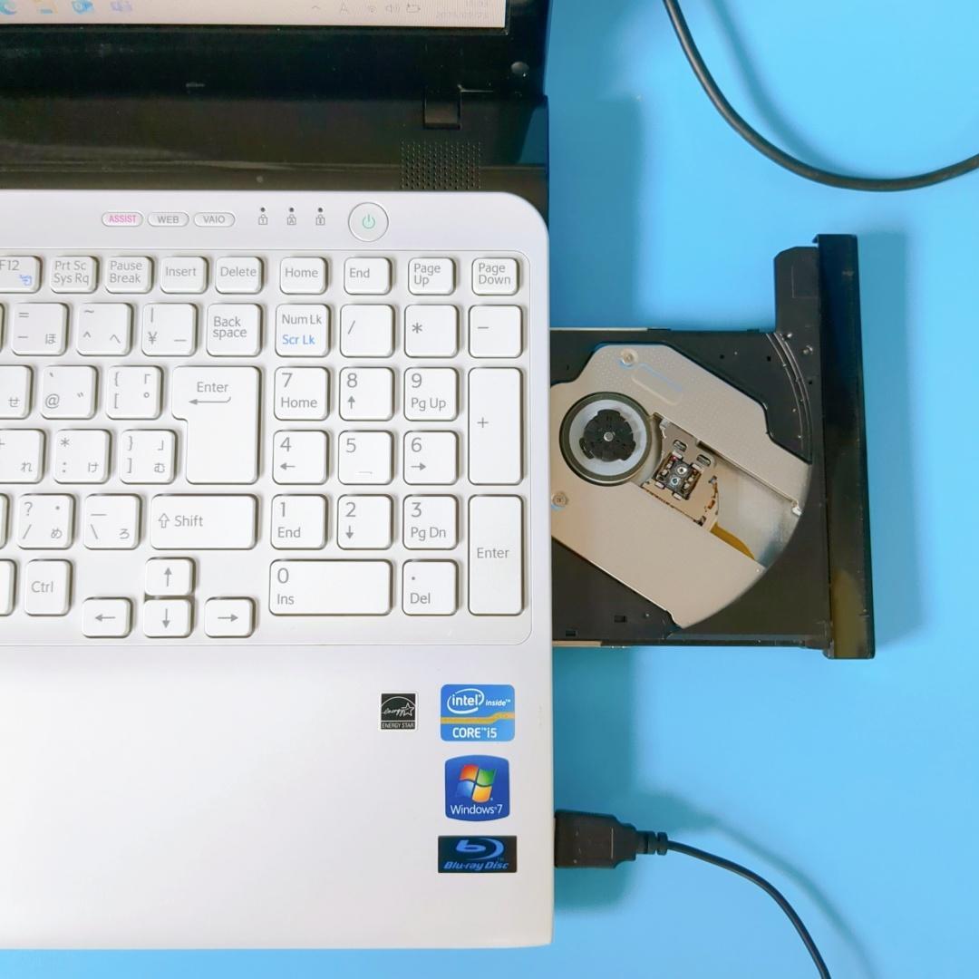 新品SSD爆速⭐ブルーレイ⭐カメラ付⭐VAIO✅白ノートパソコン✅すぐに使える