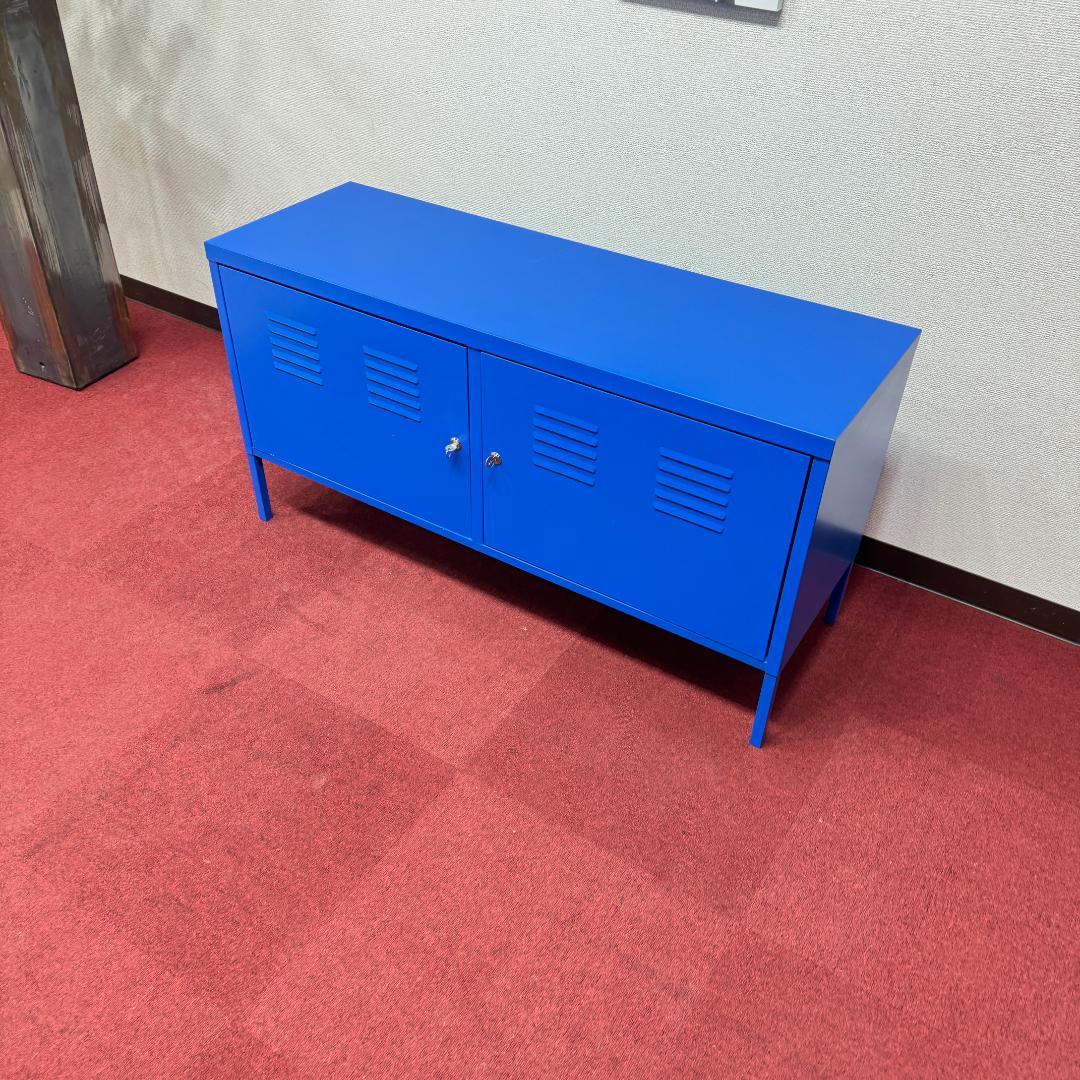 東京23区送料無料　美品イケア　キャビネット　ブルー色　洗浄/除菌済み
