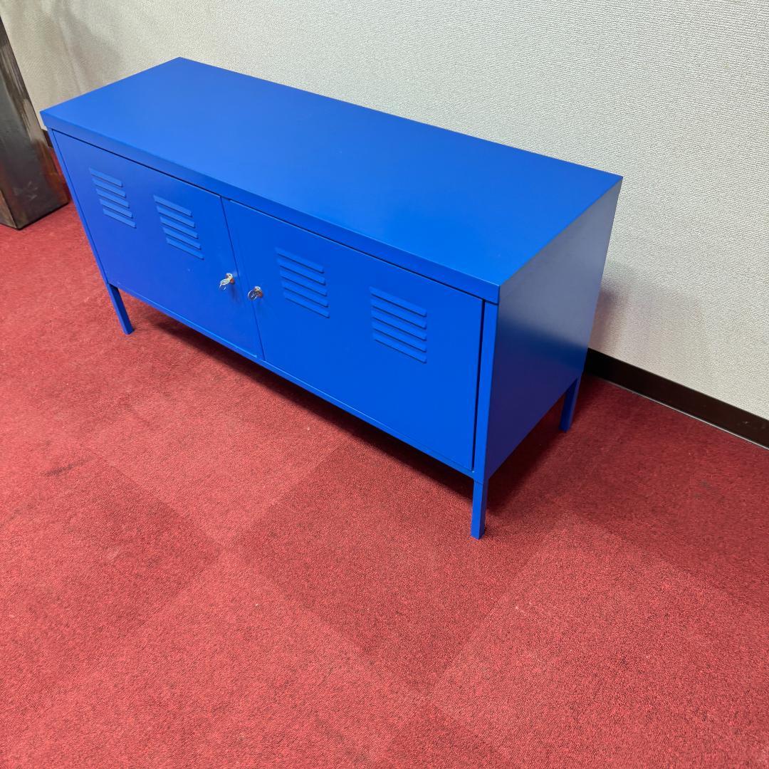東京23区送料無料　美品イケア　キャビネット　ブルー色　洗浄/除菌済み
