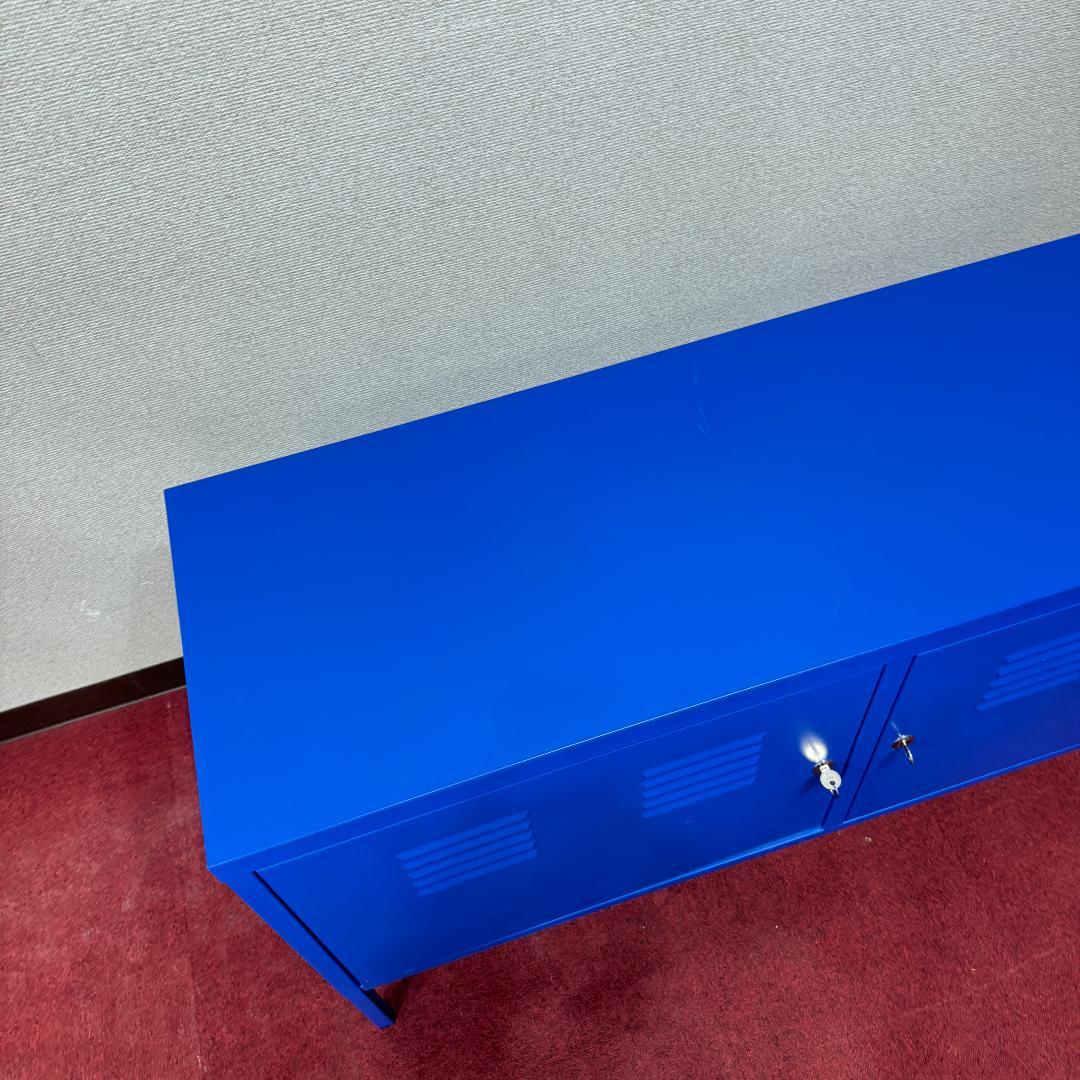 東京23区送料無料　美品イケア　キャビネット　ブルー色　洗浄/除菌済み