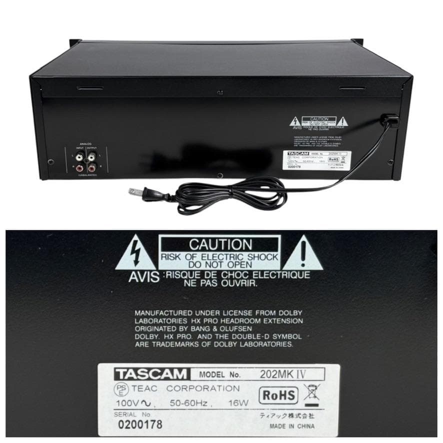 ◆優良美品◆TASCAM オートリバースダブルカセットデッキ 202MKIV