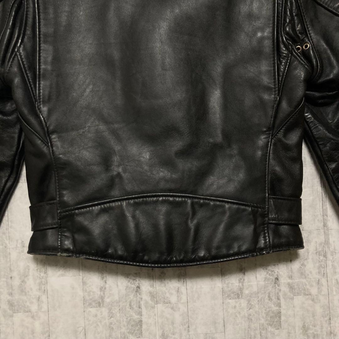 USA製 ショット 699 本革 ダブル ライダースジャケット 38 Dポケット