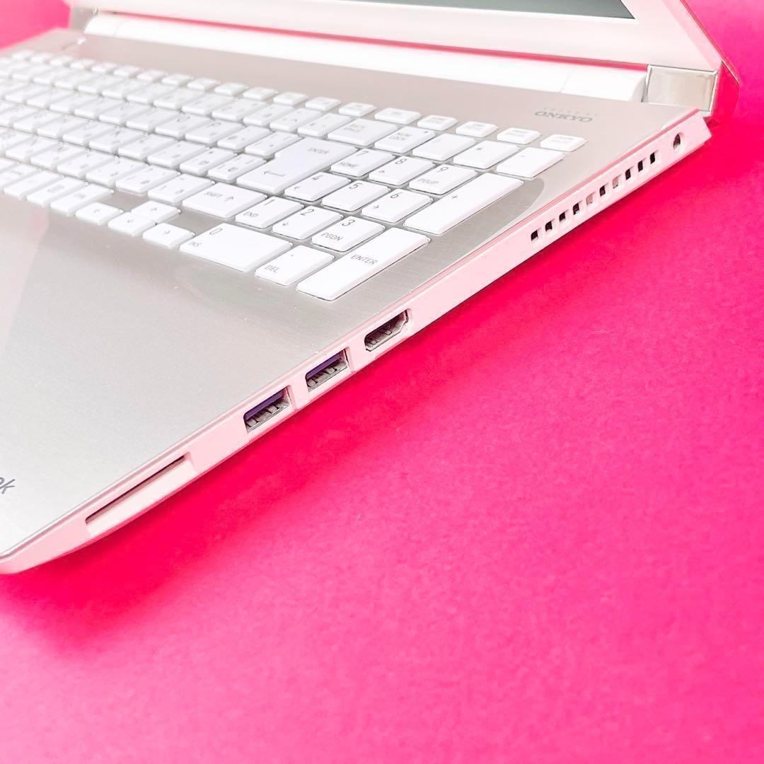 売り切れ続出‼️おしゃれゴールド薄型ノートパソコン✨️快適SSDカメラ・テンキー付き