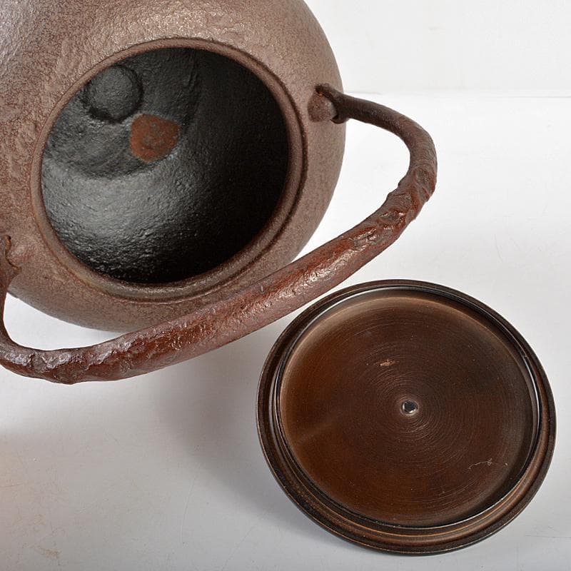 煎茶道具　人間国宝　釜師　高橋敬典作　鉄鉢　鉄瓶　鉄釜　共箱　J　R6037B