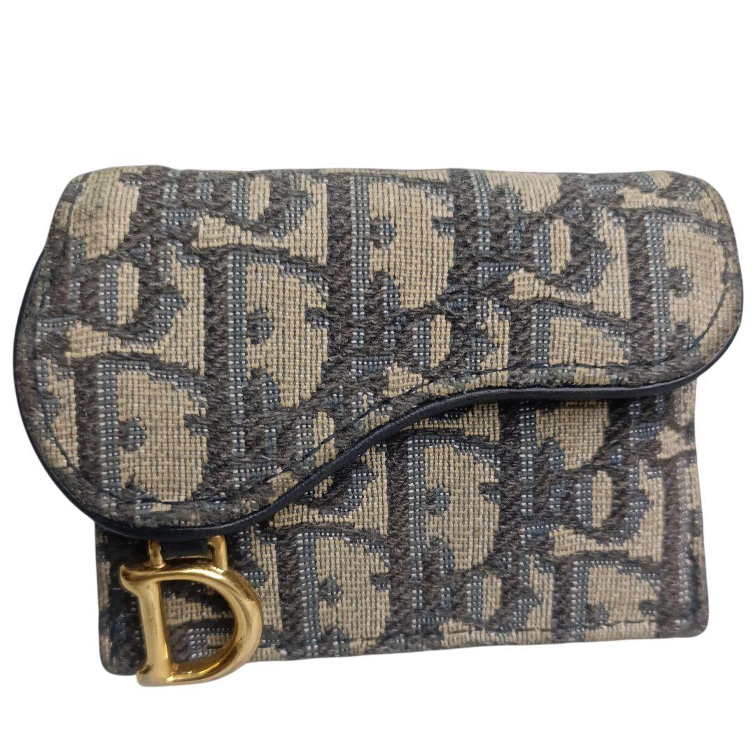 ✨Christian Dior トロッター ジャガードキャンバス レザー 折財布