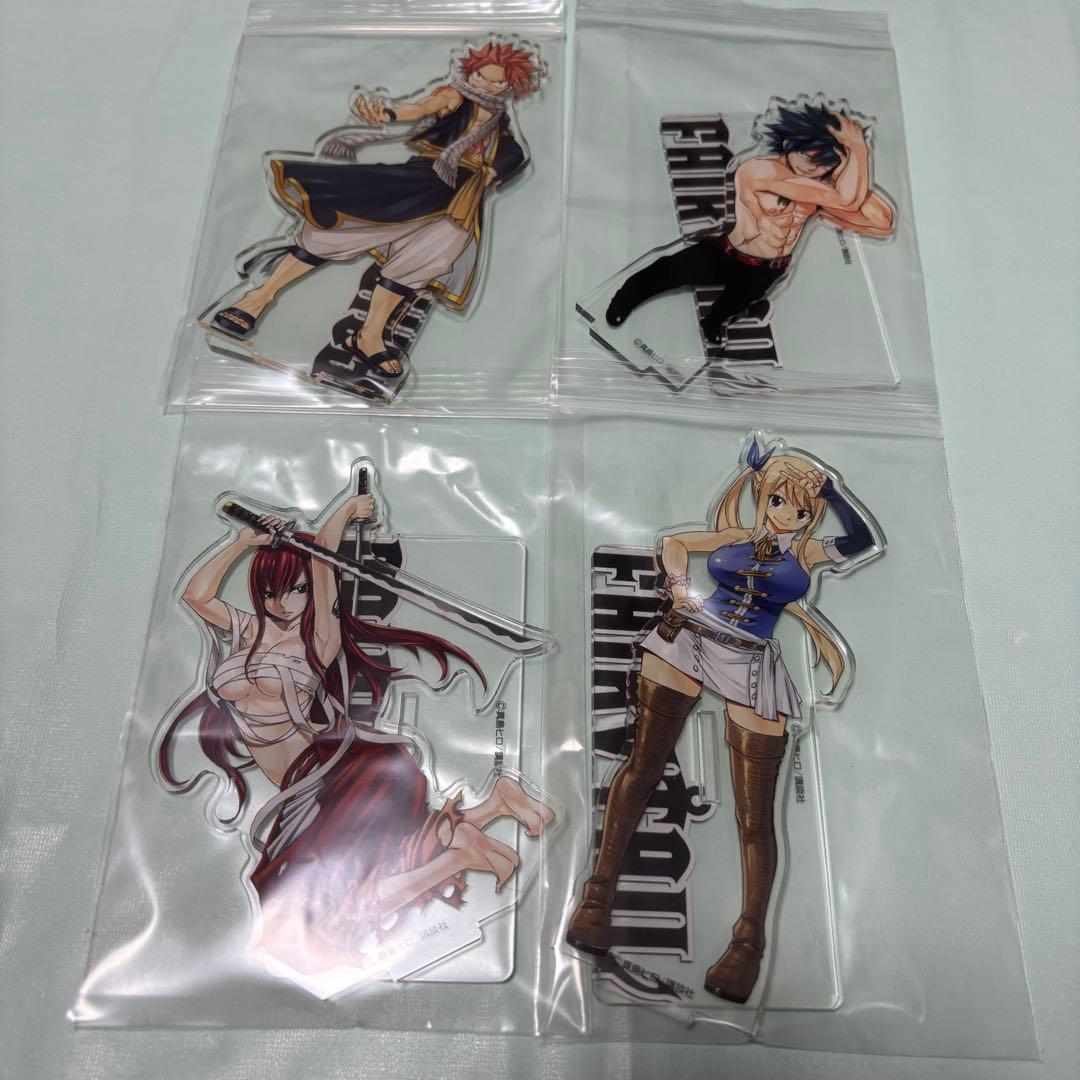 フェアリーテイル 版画展限定 アクリルスタンド　ナツ　ルーシィ　グレイ　エルザ