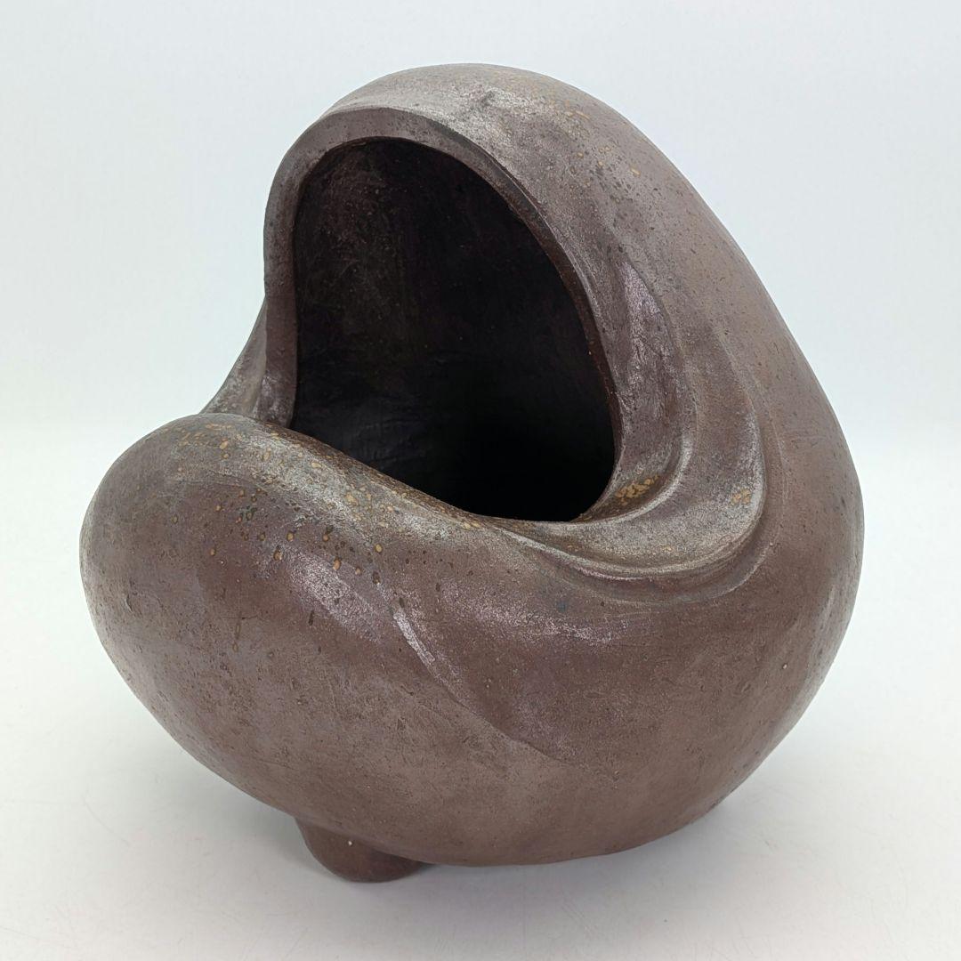 大正昭和初期 備前焼 三足手あぶり 火鉢 火もらい 香炉 香爐 香道具 花器