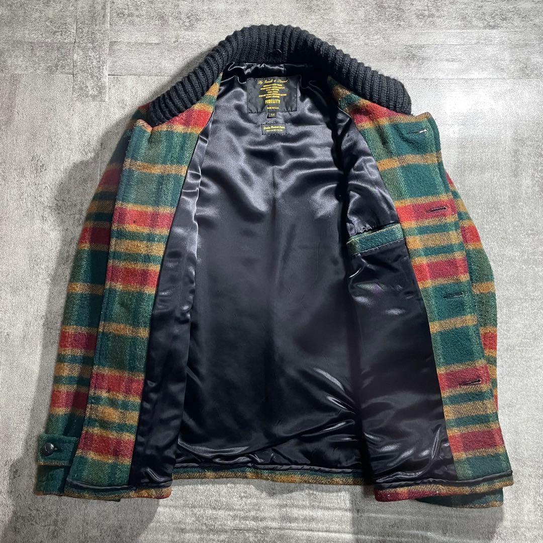 美品FIDELITYフィディリティウール チェック柄ジャケットUSA製サイズM