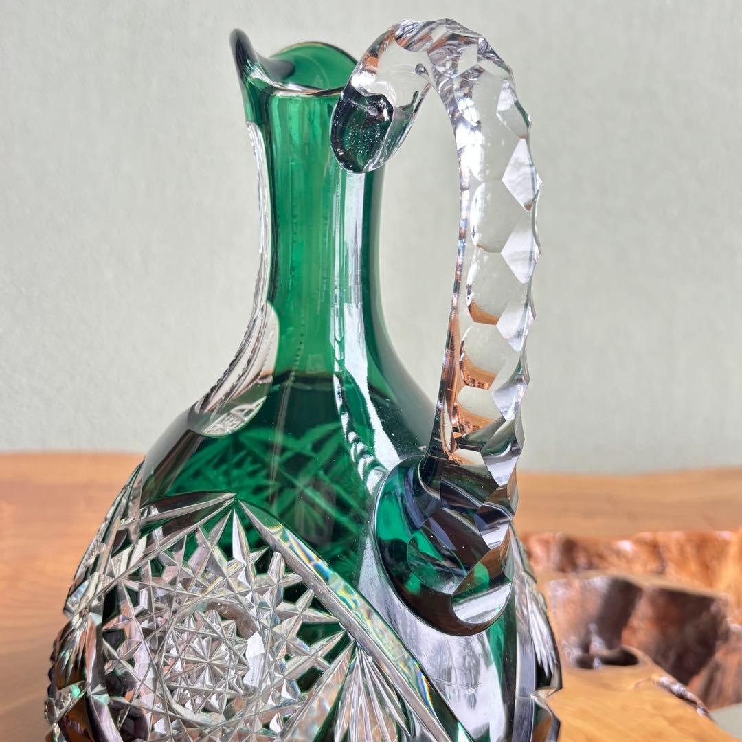 【YienThot】切子ガラス デキャンタ カットガラス ガラス栓付 25