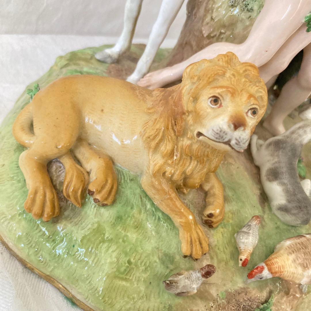 超希少【MEISSEN】 オールドマイセン アダムとイブ フィギュリン 置物