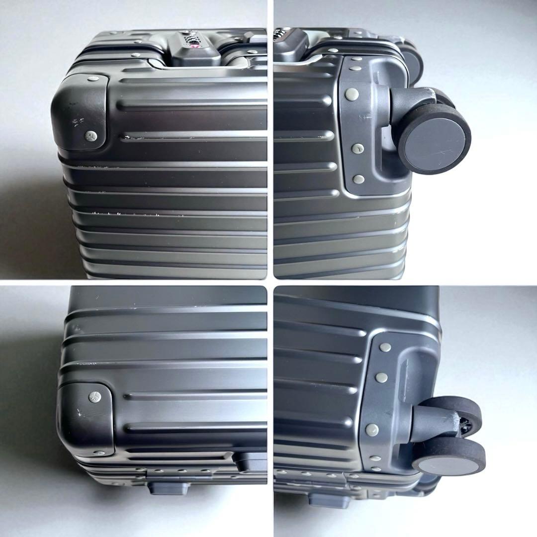 【希少 ガンメタ調】イノベーター 4輪アルミスーツケース36L 機内持ち込み