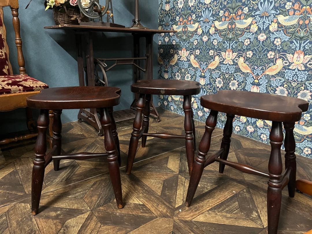 haco＊飛騨産業 キツツキ スツール セット 当時物 昭和レトロ