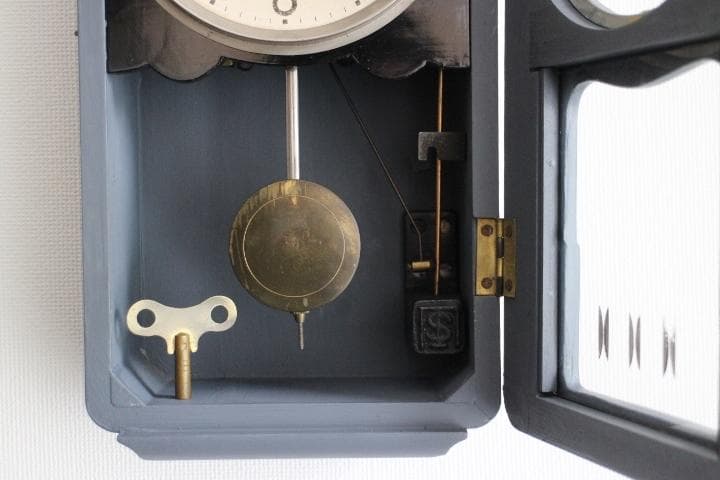 アンティーク アールデコ 冨尾時計地球鶏マーク 掛け時計 柱時計 振り子