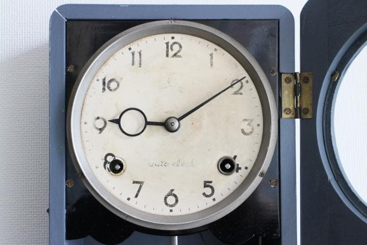 アンティーク アールデコ 冨尾時計地球鶏マーク 掛け時計 柱時計 振り子